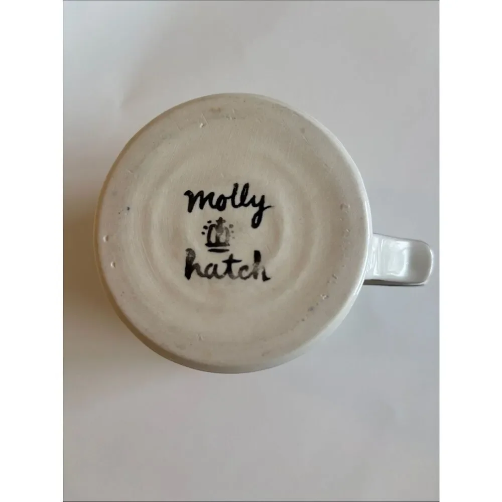 Molly Hatch Anthropologie Make It happen Crown Green Stripe Mug